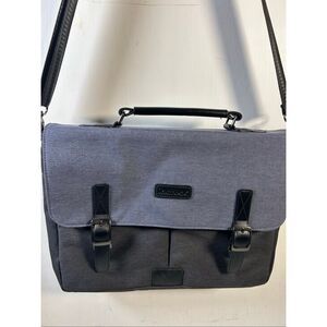 Inatek padded Laptop bag 15x12" adj strap Navy Black colors